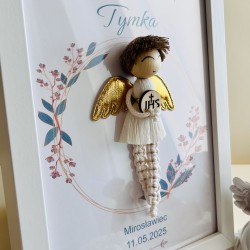 Aniołek dla chłopca - pamiątka Pierwszej Komunii Świętej - Personalizacja